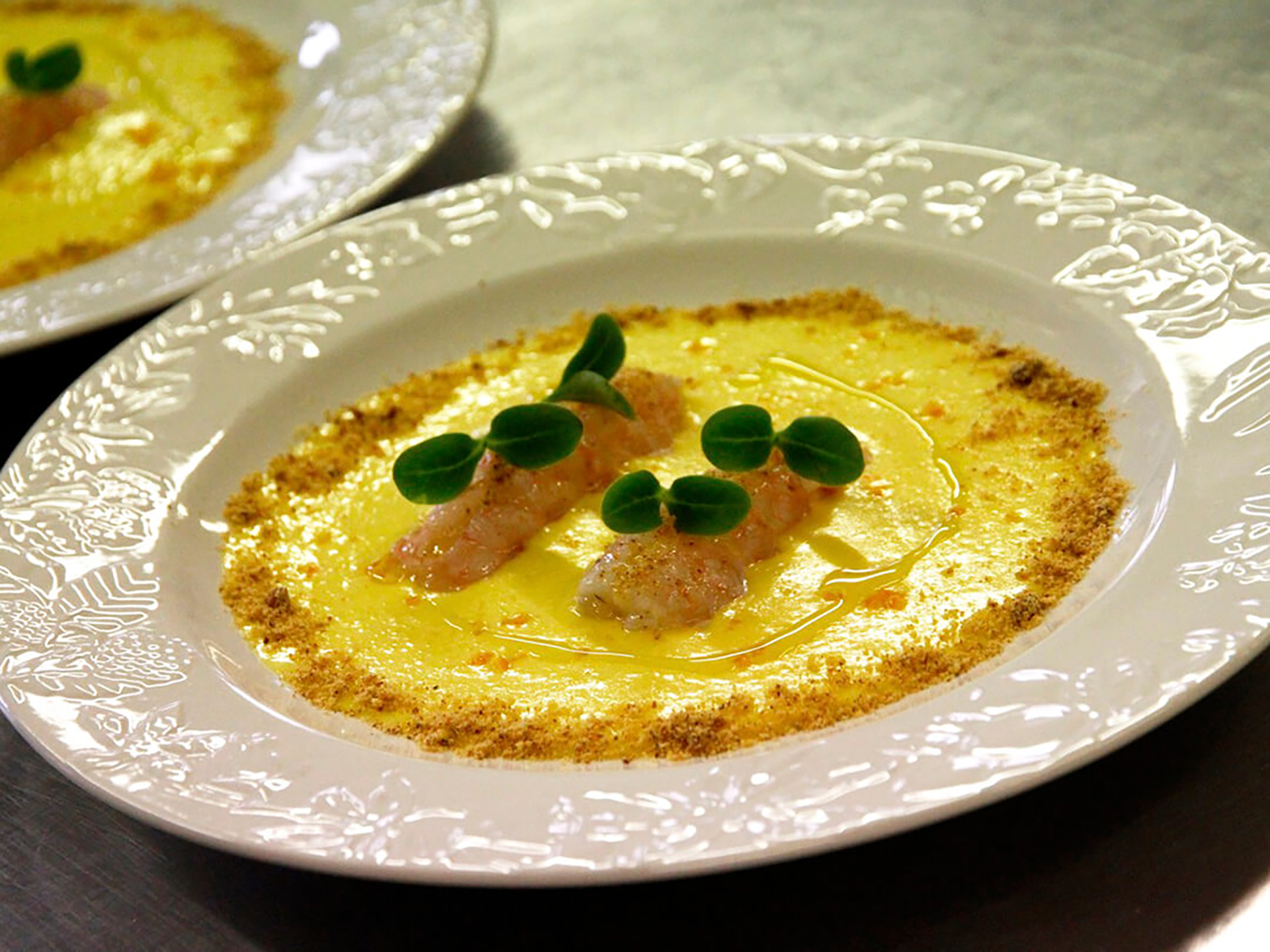 Saffron Cream of Rice with Loison Mandarin Panettone Powder - Davide Botta - Insolito Panettone
