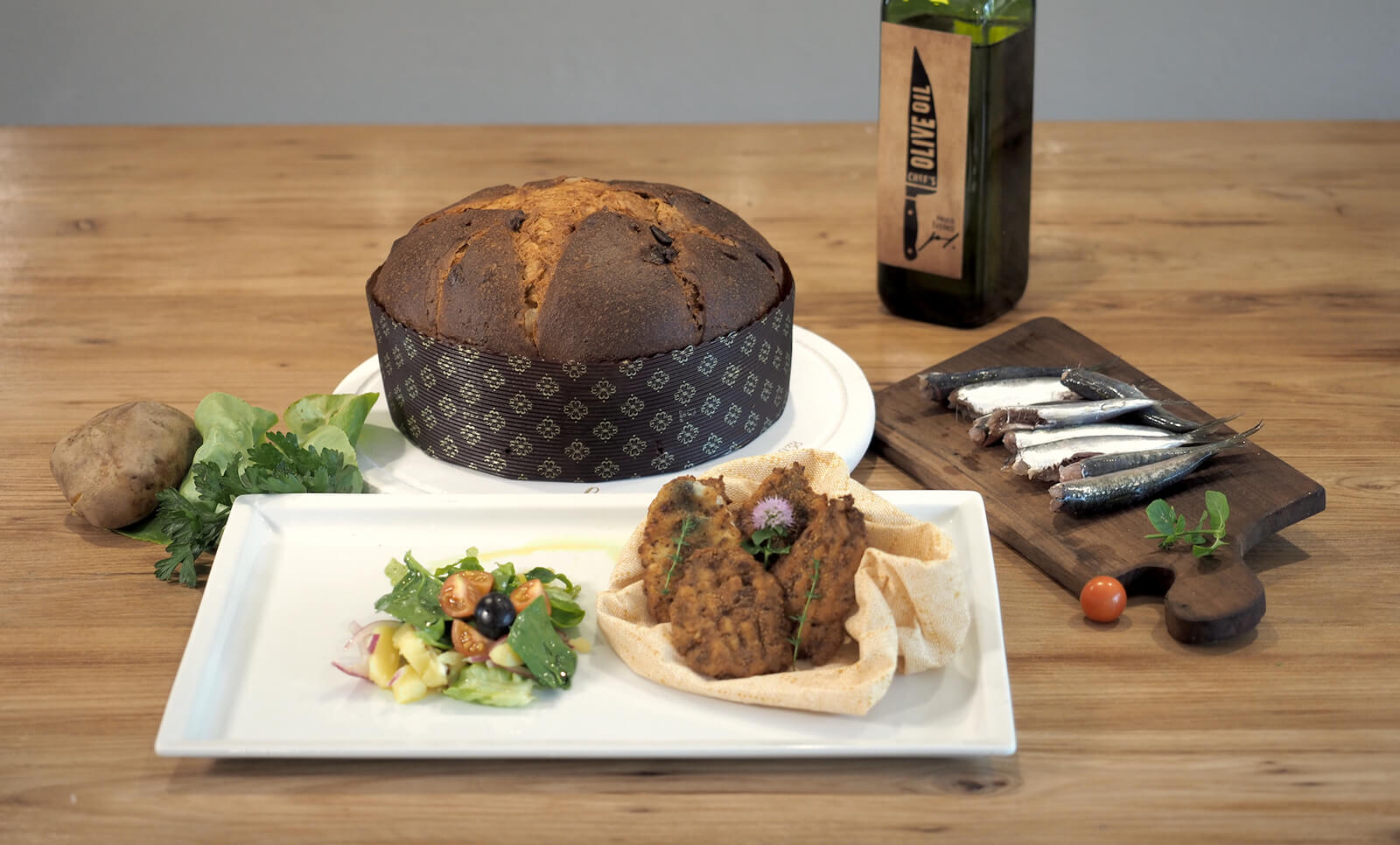 Breaded Sardines with Panettone - Paulo Sverko - Insolito Panettone