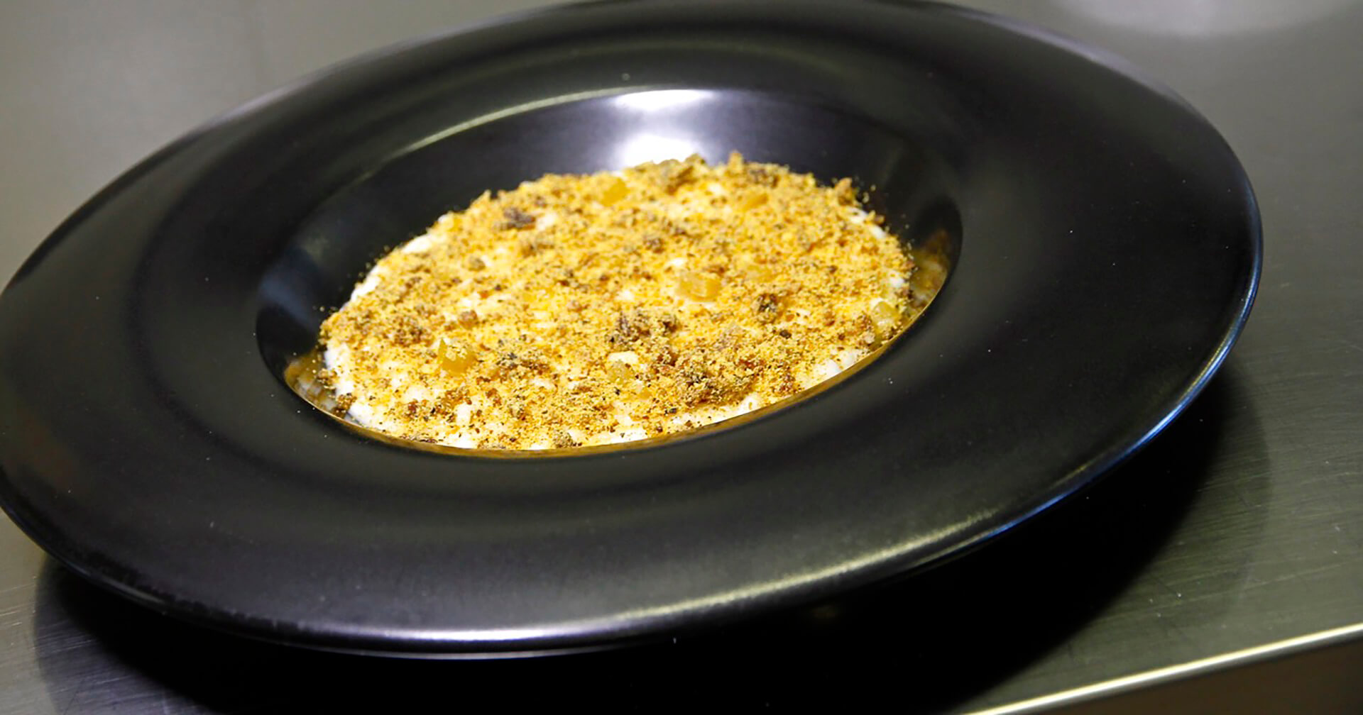 Taleggio Cheese Risotto with Loison Licorice & Saffron Panettone Powder - Alessandro Dal Degan - Ins