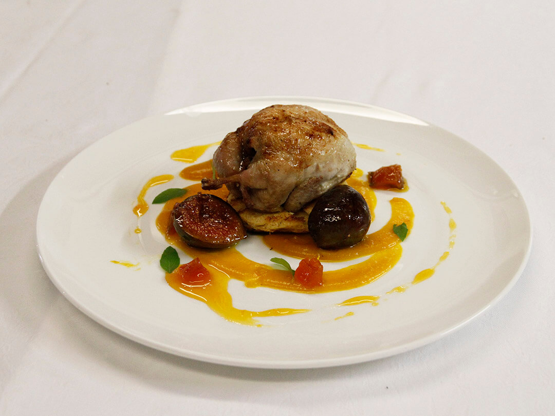 Boneless quail stuffed with panettone - Renato Rizzardi - Insolito Panettone