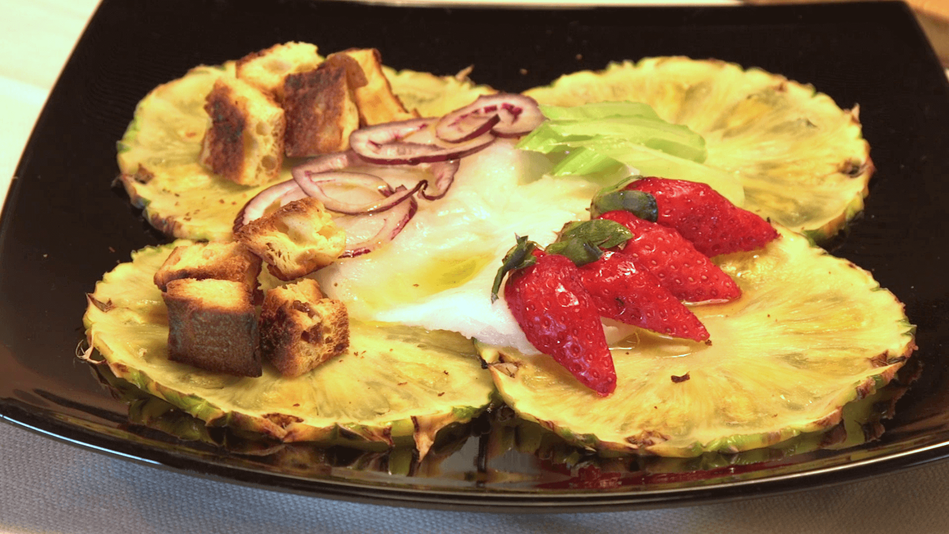 Baccalà Carpaccio with diced Loison Fig Panettone - Franco Favaretto - Insolito Panettone