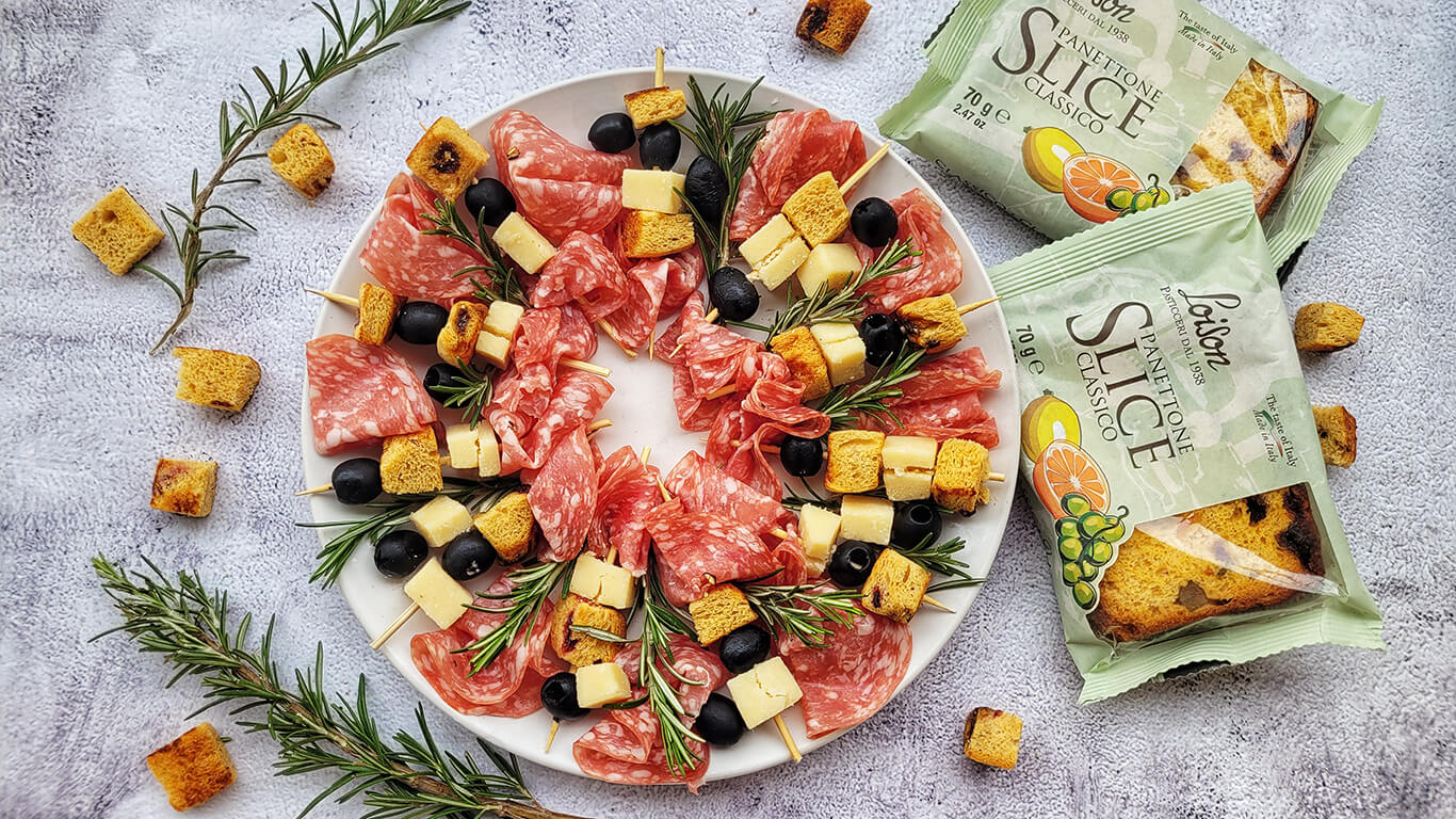 Skewers with Panettone - Insolito Panettone